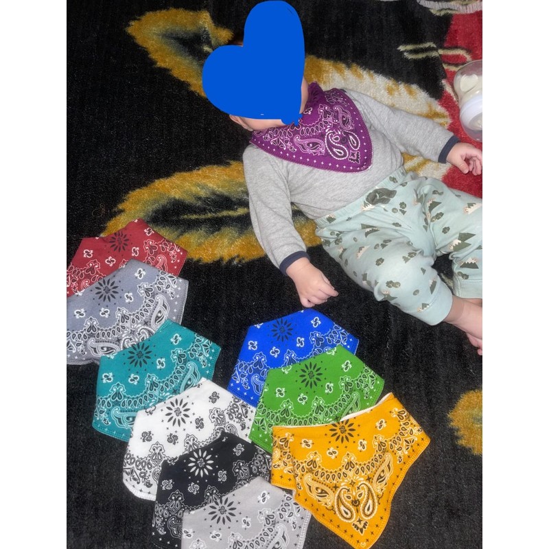 Maiwa 10 Pack Baby Triangle Bandana Bibs for Boys Girls