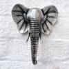 Darthome Ltd Silver Elephant Head Bust Wall Mounted Home Statue