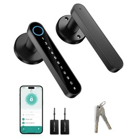 Smart Fingerprint Door Lock – 4-in-1 Keyless Entry with Fingerprint, Tuya App Remote Unlock, Key Card & Passcode Access | Secure Smart Lock for Home, Apartment & Office Doors, Easy Installation