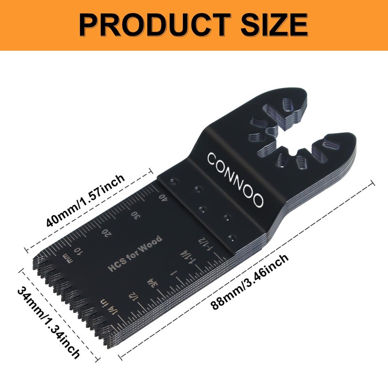 CONNOO 120 Pack Oscillating Saw Blades, Multitool Oscillating Tool Blades
