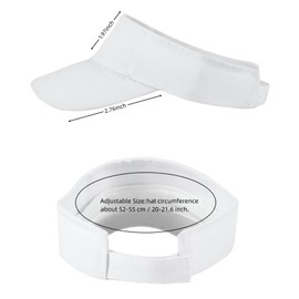 Sports Athletic Sun Visor Hats Adjustable Cotton Golf Baseball Tennis Cap for Boys Girls (US, Alpha, One Size, White)