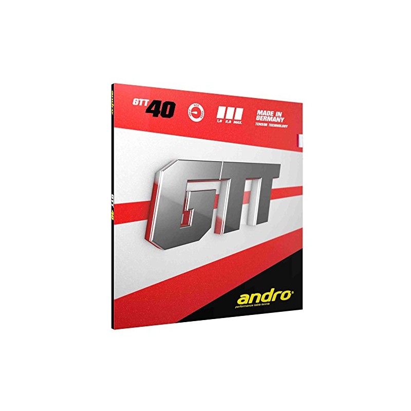 ANDRO Belag GTT 40 Farbe 1,8 mm, rot, Größe 1,8
