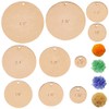BENECREAT 20pcs 10 Sizes Pom Pom Maker Circle Wood Pompom