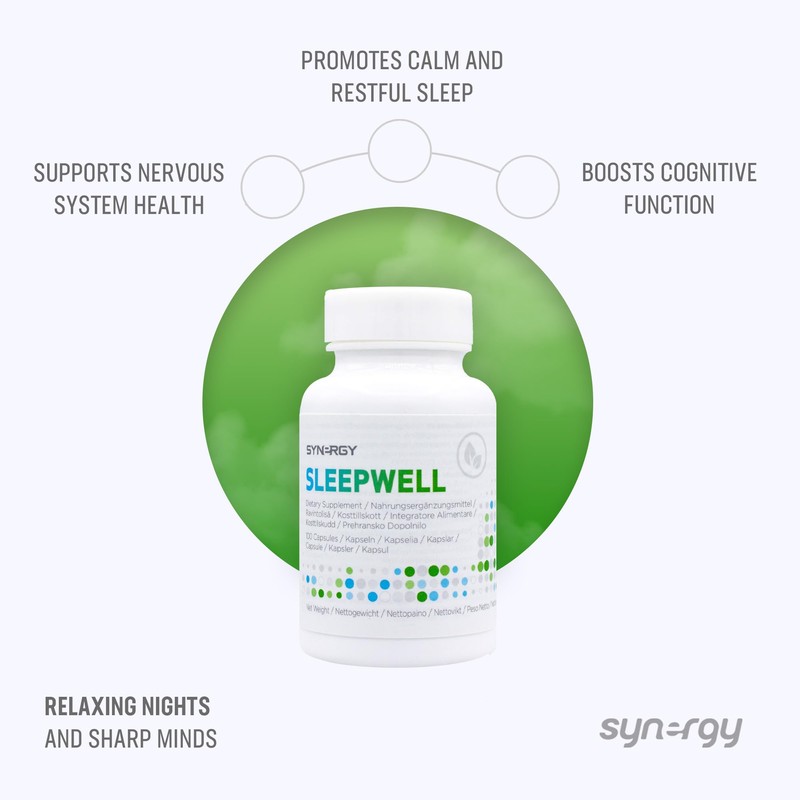 Synergy WorldWide SleepWell 100 Capsules | Relaxation with Valerian Root,