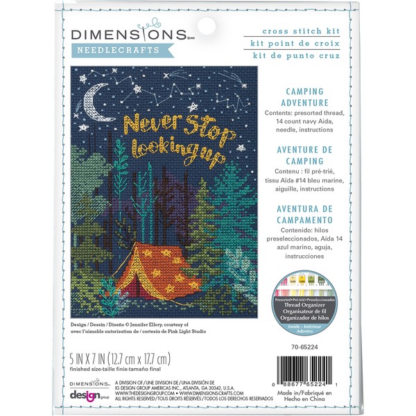Dimensions 70-65224 Nighttime Camping Adventure Counted Cross Stitch Kit for