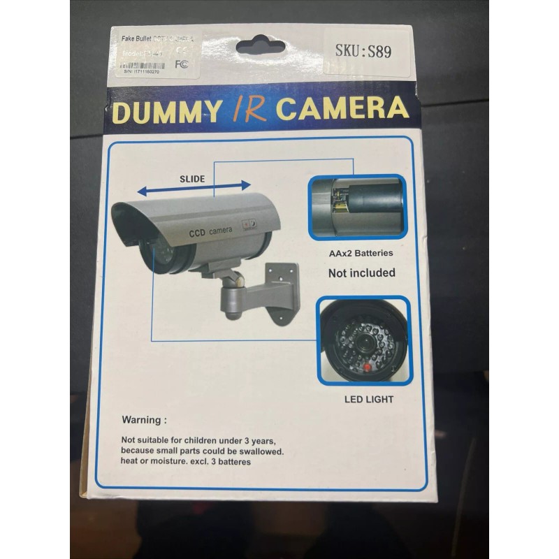 Realistic Dummy IR Camera Realistic Looking With Flashing Red Light