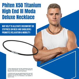 Phiten Moda Deluxe X50 High-End III Titanium Necklace