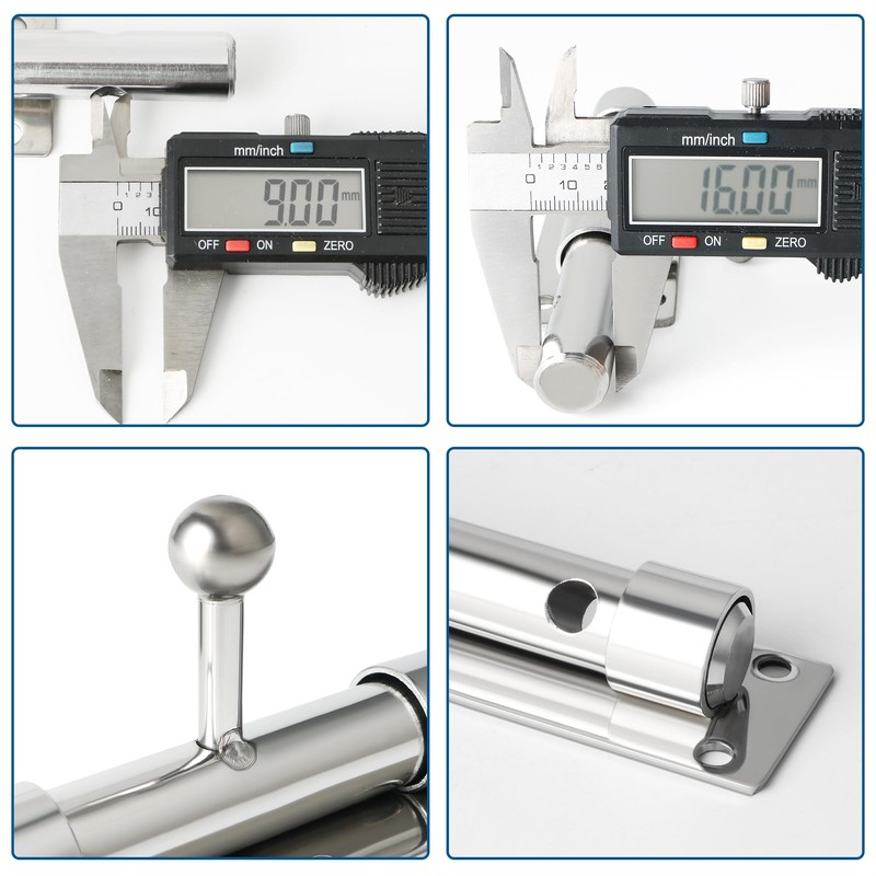SAYAYO EMS8000-LS Door Bolt Bolt Stainless Steel Lock Lock Gate