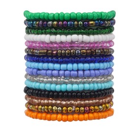 DYLYMX 15 Pcs Toylor Friendship Bracelets Set, Inspired Music Bracelets Tour Concert Sweet Bracelets Colorful Bohemian Bracelets for Music Fans (A)