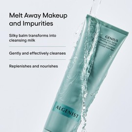 Algenist GENIUS Ultimate Anti Aging Melting Cleanser - 3 in 1 Cleansing Balm to Oil Milk - Makeup Remover with Alguronic Acid & Microalgae Oil - Hydrating Face Cleanser for Dry Skin (5 Fl oz)