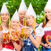 Foaincore 6 Pcs Oktoberfest White Hat with Braids for Women