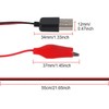 8PCS USB to Alligator Clip Adapter Cable Male USB to
