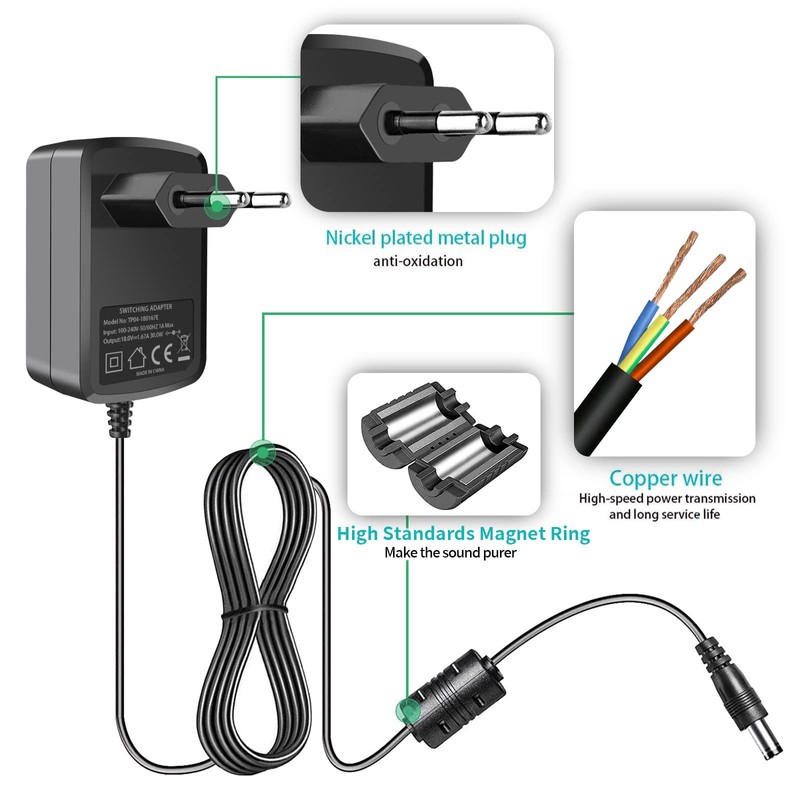 Power Supply 30 W Power Cable Charger Replacement Compatible with