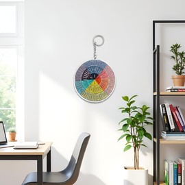 Emotion Wheel Chart, Colorful Feelings Wheel Round Mood Wheel Therapy Emotions Mental Health Color Wheel Social Work Feelings, Sign Key Holder Feelings Chart Feelings Wheel