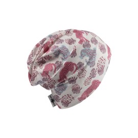 Sterntaler Beanie Leopard - Baby Hat Made of Flame Yarn Jersey for Girls with UV Protection 50+ - Lightweight Hat with Leopard Print Protects the Head from the Sun on Hot Days, ecru