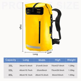 DUAXETONGXIA Waterproof Backpack，Heavy Duty Hiking Backpack (blue, 35L)