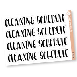 Cleaning Schedule Header Stickers, Dashboard Pages, Dash Board Notes, Goal Setting Planner Stickers (T-068-B)