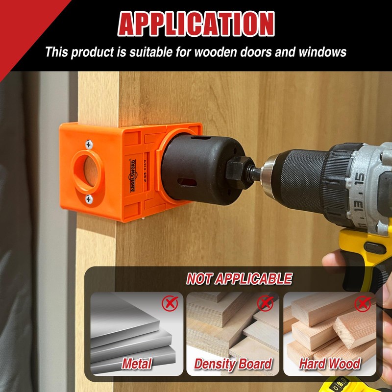 ANGELSWORD Door Lock Installation Kit, High Carbon Steel Hole Saw