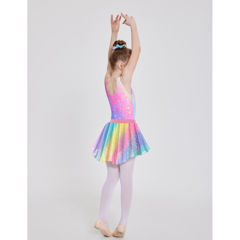 Zaclotre Gymnastics Leotards for Girls Sparkly Sleeveless Ballet Dance Dress