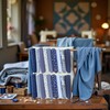 2 Set 14Pcs Dark Blue Top Cotton Craft Fabric Bundle