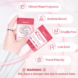 NXJ INFILILA Nail Polish Remover Pads Big Size 50 PCS Fingernail Polish Remover, Quick Nail Polish Remover Wipes, Portable Travel Kit to Clear Nail Polish for Home Professional Salon Supplies