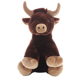 Plush Toy Wonderland 8" Burt the Bull Cute Buddy – Soft Plushie Companion, Gift for Kids & Collectors