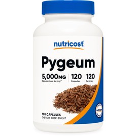 Nutricost Pygeum Extract 5000mg Equivalent, 120 Capsules (from 500mg of 10:1 Extract) - Veggie Capsules, Non-GMO, Gluten Free, Vegetarian Friendly
