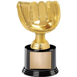 6.5" Baseball Glove Award On Round Trophy Base