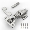 Furniware 2 pcs Soft Close Cabinet Hinge,4D Adjustment(Depth, Side,Height and