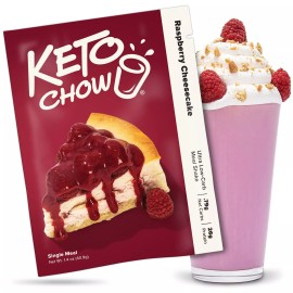 Keto Chow Raspberry Cheesecake Ultra Low-Carb Meal Shake - Bulk 21 Meal Bag
