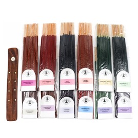 Hosley® 480 Gift Pack Incense Lavender, Fresh Bamboo, Lavender Lilac, Wind, Eucalyptus Mint, Sandalwood, Myrrh, Dragons Blood and Many More for Tranquil Atmospheres and Aromatic Bliss