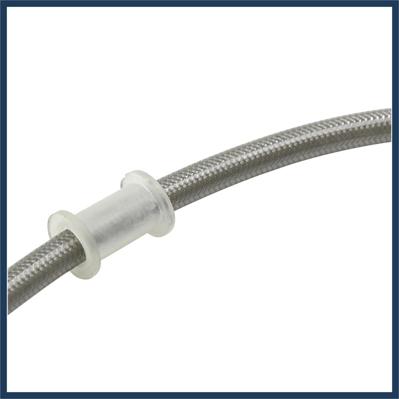 INFINAUTO Universal 35cm Stainless Steel Motorcycle Hydraulic Oil Hose Pipe