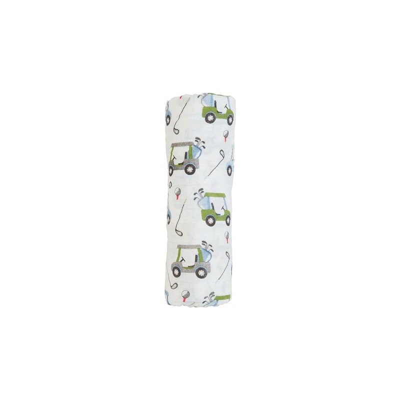 Mud Pie Kids White Golf Swaddle; 47" X 47"