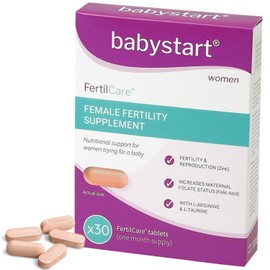 Babystart Fertility Supplements for Women - FertilCare 30 Tablets, 1 Month Supply, Prenatal vitamins and Minerals including Folic Acid, Vitamins B, C, D, E for Conception and Nutritional Support