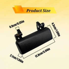 SYudwen Exterior Door Handle Left Front Driver Side Replacement, Compatible with Fourd Ranger 1993-2003, Mazda B2300 B2500 B3000 B4000 90021 1994-2000, Replace# F37Z1022405A, ZZM059420, Black