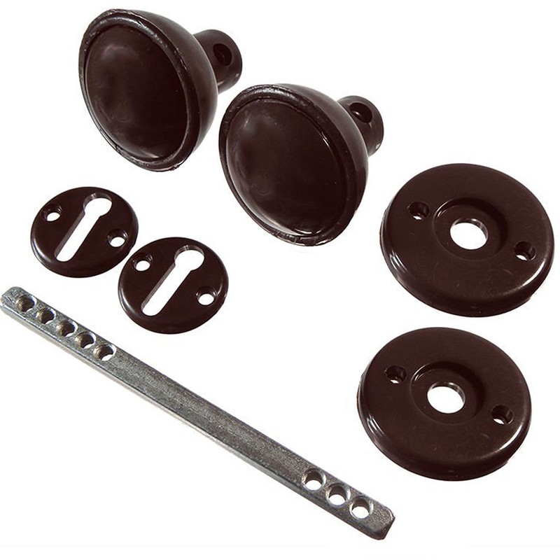 White Hinge 2X Durable Doorknob Sets | Ideal for Sheds,