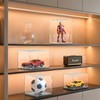 Acrylic Display Case with Floating Shelf & Thick Base –