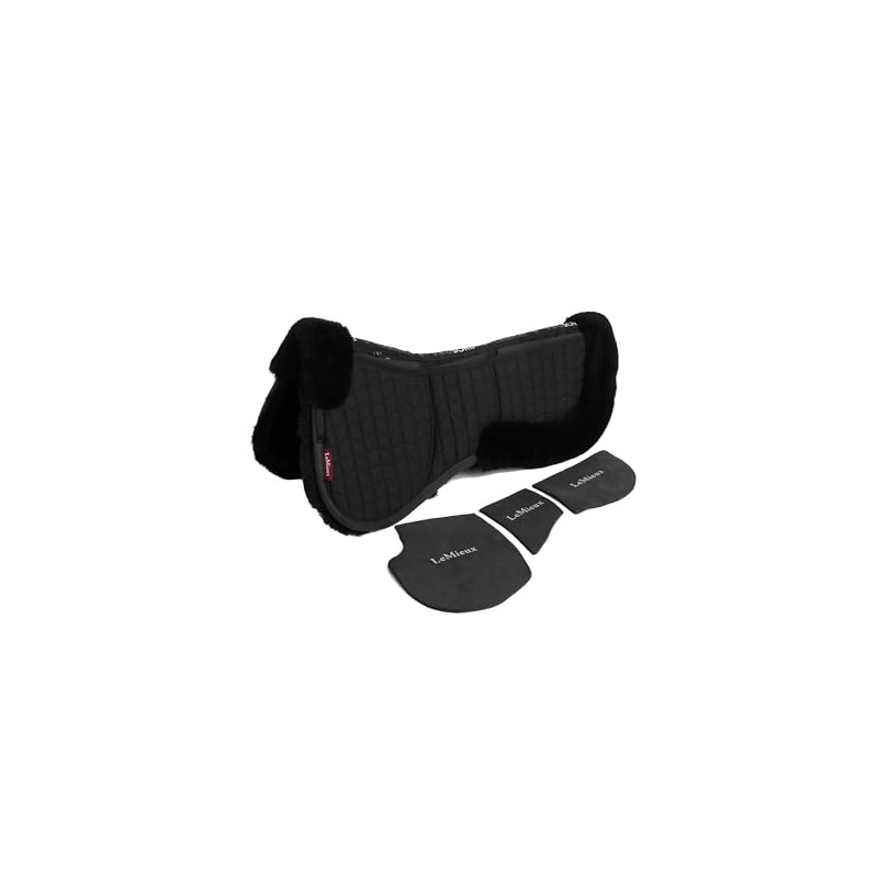 LeMieux Merino+ ProSorb 3 Pocket Half Pad - Black/Black Large