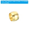 PATIKIL 20pcs 8mm Tube OD Brass Compression Sleeve Ferrules 8mm
