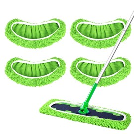 Yicotira Reusable Microfiber Mop Pads for Swiffer XL - 4 Pack XL Dry Sweeping Cloths & Wet Pads Refills - X-Large Heavy Duty Mopping Cloths for Floor Mopping and Sweeping (Mop is Not Included)
