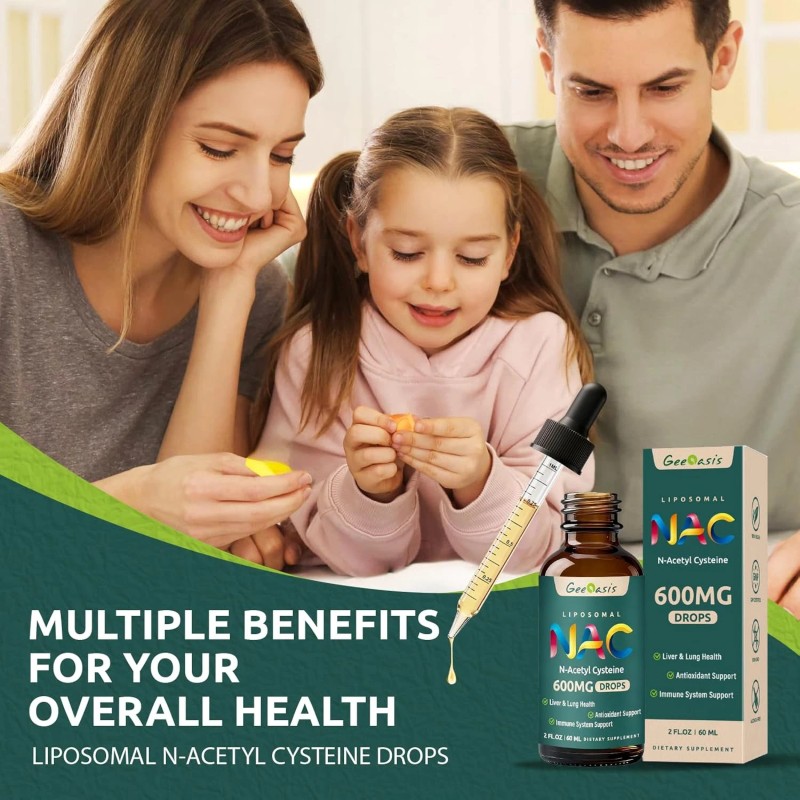 Geeoasis Liposomal Liquid NAC Supplement N-Acetyl Cysteine Drops, N Acetyl