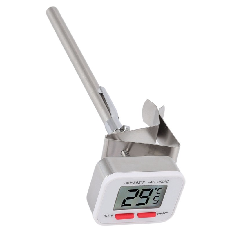 Food Thermometer Regulable Clip Large Display Screen Detachable Stainless Steel