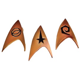 Star Trek Set of 3 Command, Science & Engineering Chest Insignia Pins