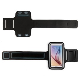 DFV mobile - Armbandtasche Sport Armband Berufsausrüstung Wasserabweisende aus Neopren Premium für Texet X4 - Schwarz