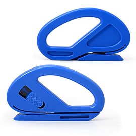 EHDIS Wrapping Paper Cutter Gift Wrap Cutter Snitty Safety Vinyl Film Cutter Paper Cutting Tool for Window Tint, Car Wrap, Craft Making-Pack of 2-Blue