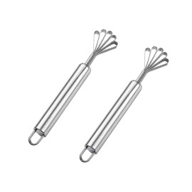 Brbasap 2 PCS Melon Craper Filipino Coconut Meat Scraper Stainless Steel Coconut Meat...