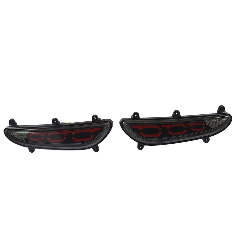 LED Rear Bumper Reflective Fog Brake Turn Indicator Black Left