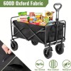 SMUG Collapsible Folding Wagon Heavy Lockable Camping Garden Cart 220/330LBS