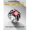 PROSTEEL Dragon Claw Gemstone Ring Goth Biker Jewelry for Men