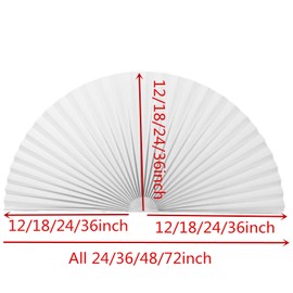 Garayma 2PCS Half Moon Round Window Cover Half Circle Window Shades Cordless Non-Woven Self Adhesive Shades Temporarily Window Blinds Cover Easy to Cut Install (Black, 23IN(59CM))